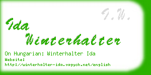 ida winterhalter business card